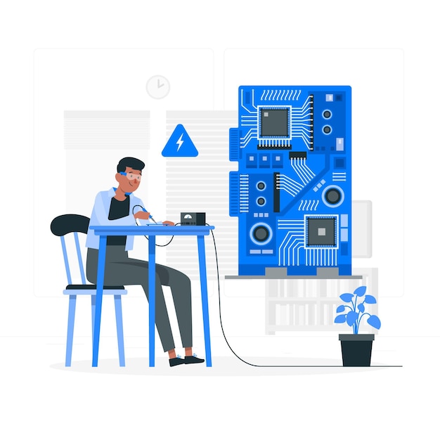 Printed circuit board concept illustration