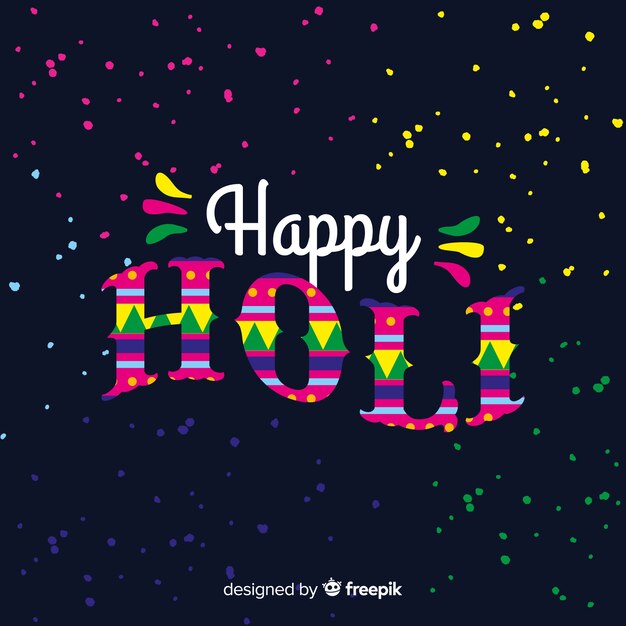 Printed word holi festival background