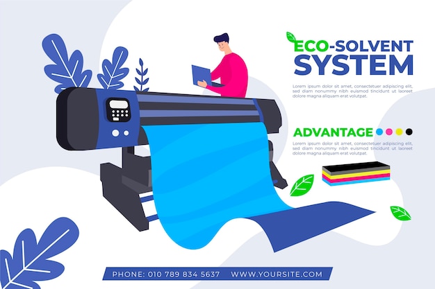 Free vector printing industry flat design illustration