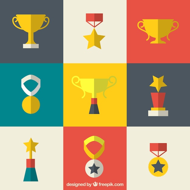 Prizes in flat design