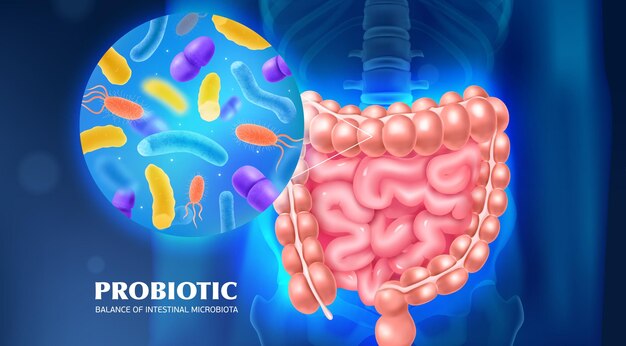 Probiotic Realistic Advertising Background