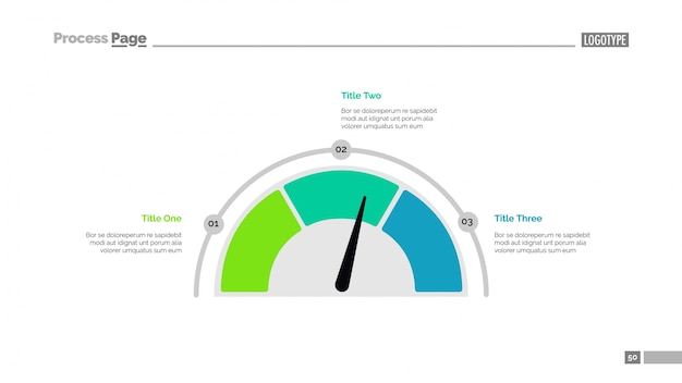 Free Vector process chart with arrow slide template