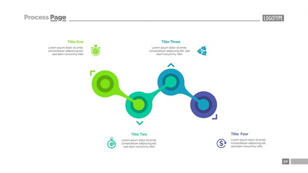 Process Chart with Four Elements Template