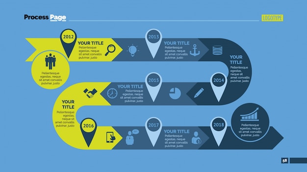 Free Vector process infographic design