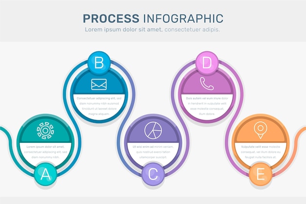 Process infographic in flat design