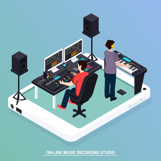 Production Music Isometric Composition