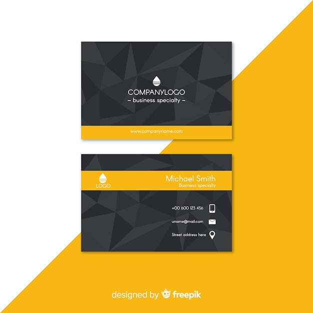 Free vector professional abstract business card concept