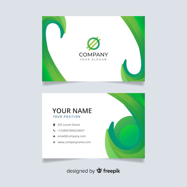 Professional abstract business card template