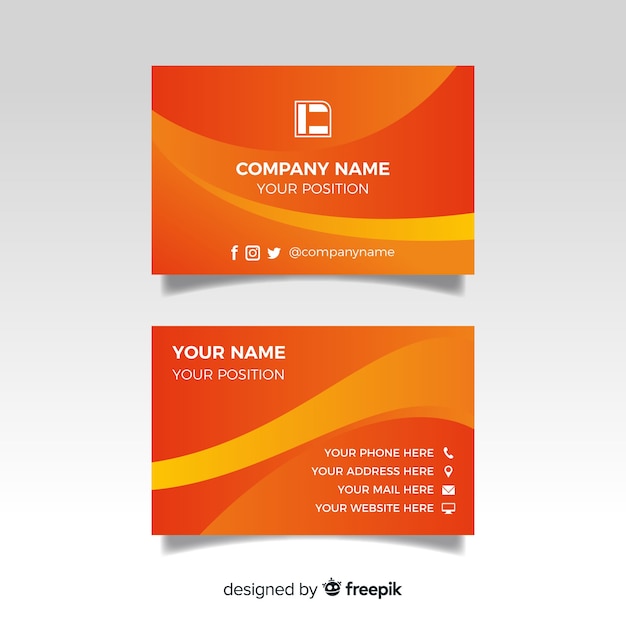 Professional abstract business card template