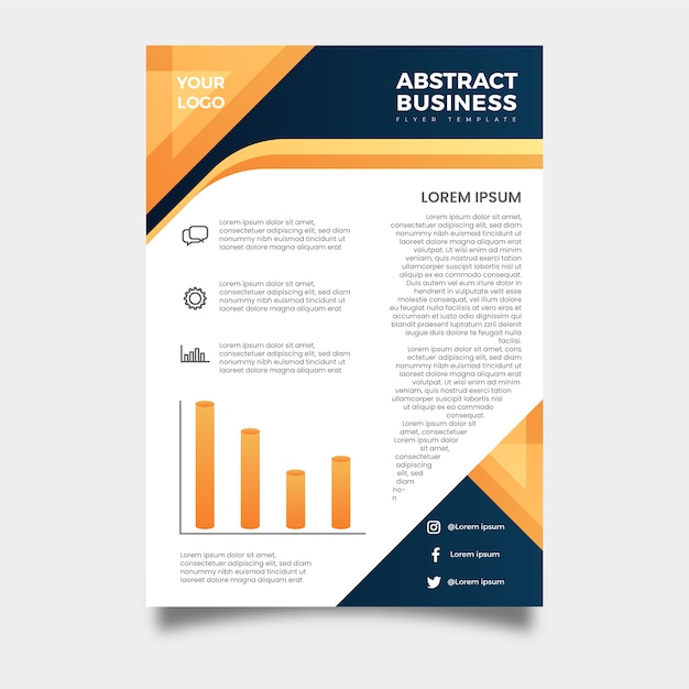 Professional abstract business flyer