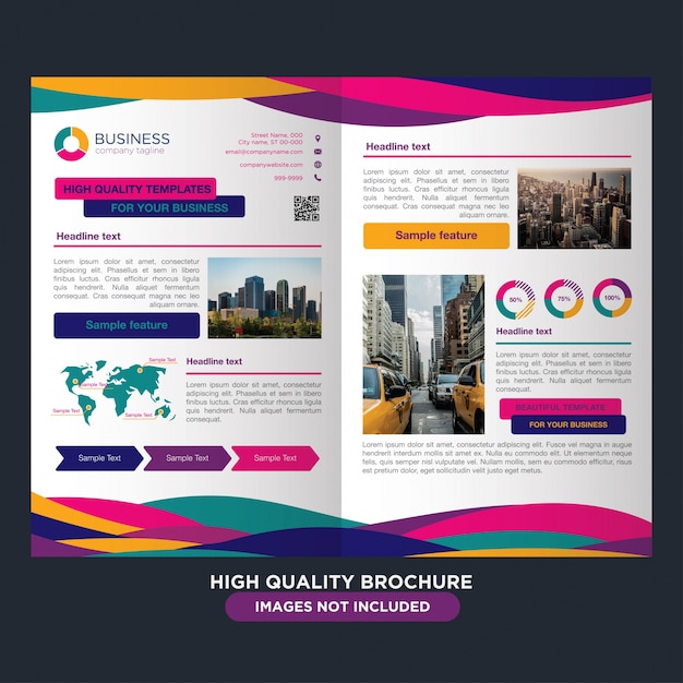 Free Vector professional brochure for multipurpose business