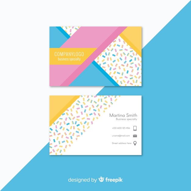 Professional business card in abstract concept