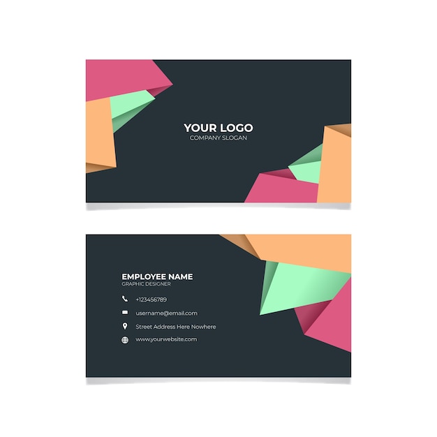 Free Vector professional business card abstract design