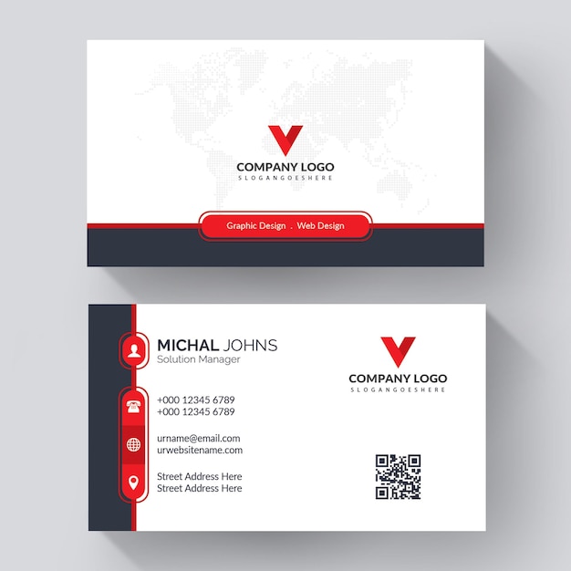 Free vector professional business card mockup