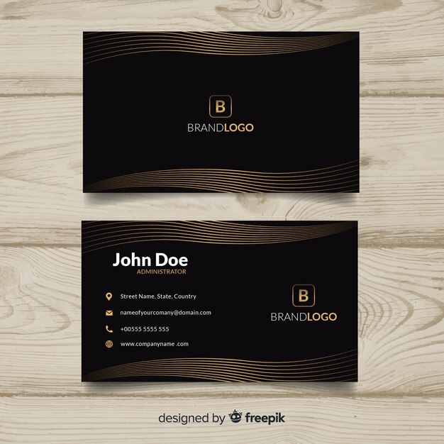 Professional business card template in elegant design