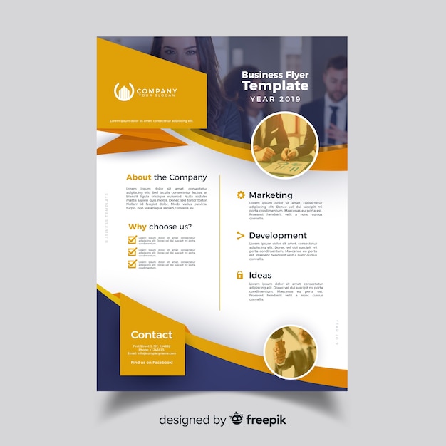 Professional business flyer template concept