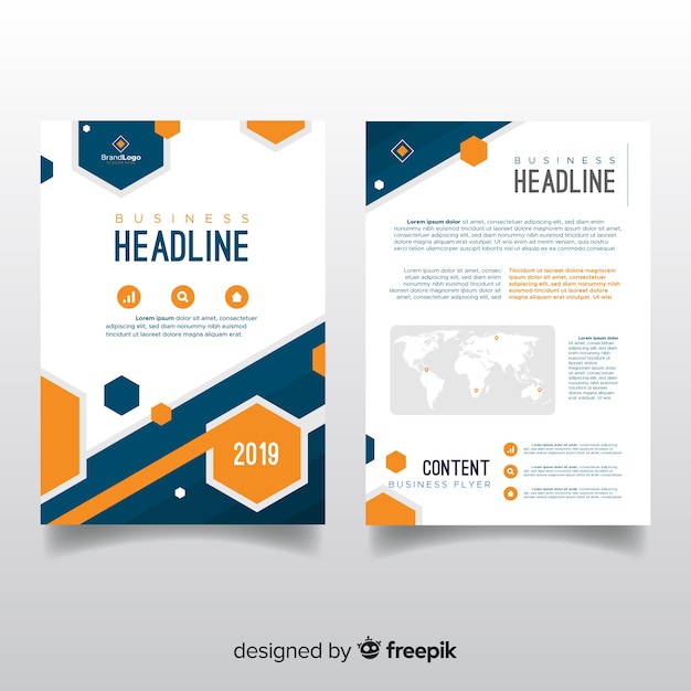 Professional business flyer template concept