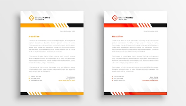 Professional business letterhead template design