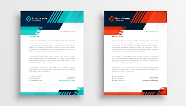 Professional business letterhead template design