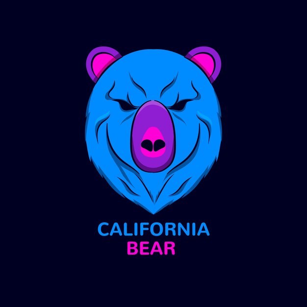 Professional california bear logo template