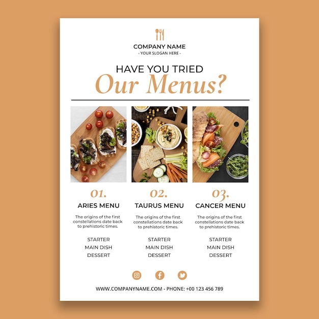 Professional catering company flyer