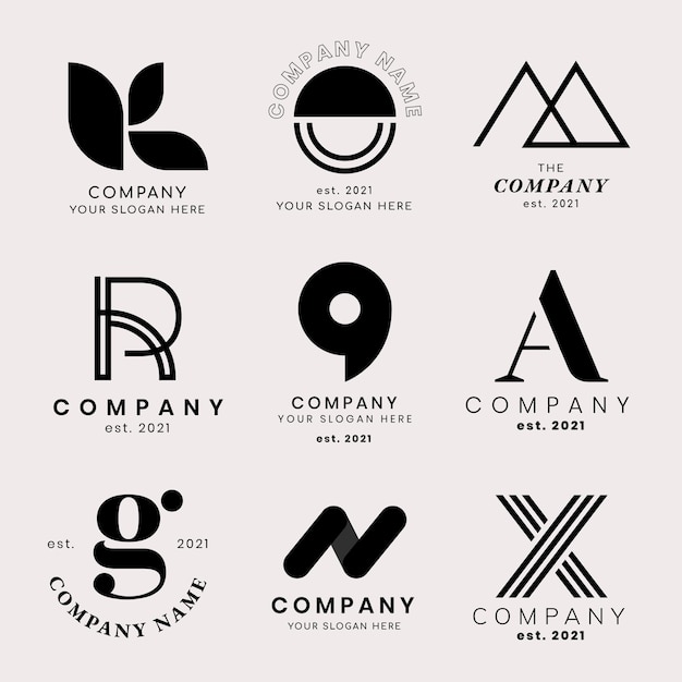 Free vector professional classic business logo set