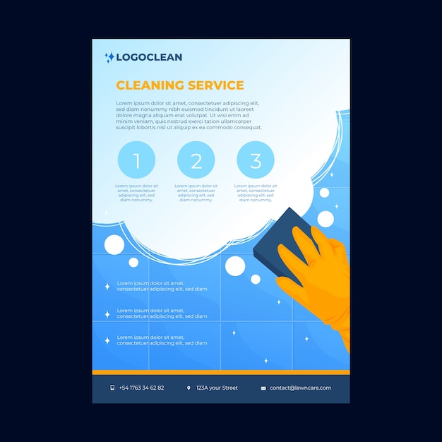 Free vector professional cleaning service flyer