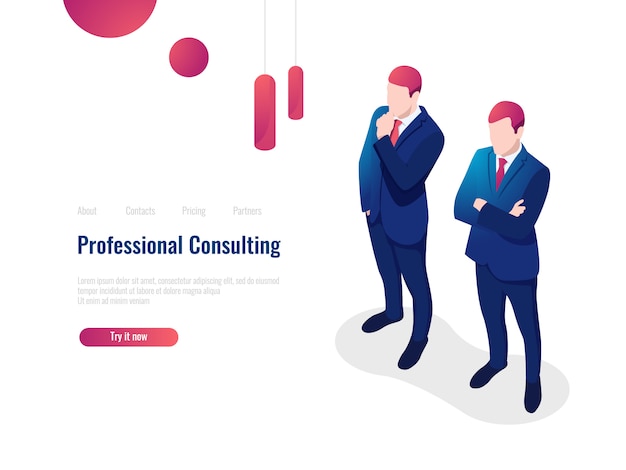 Professional consulting service advice partner for the business, brainstorming, teamwork, lawyer