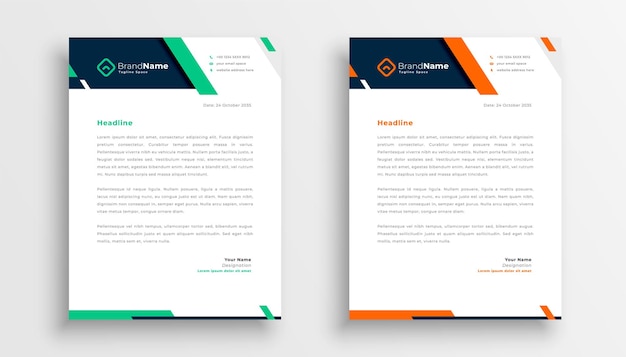 Professional creative letterhead template design for your business