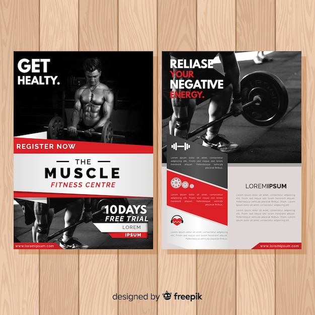 Professional fitness flyer template