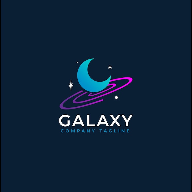 Free vector professional galaxy logo template