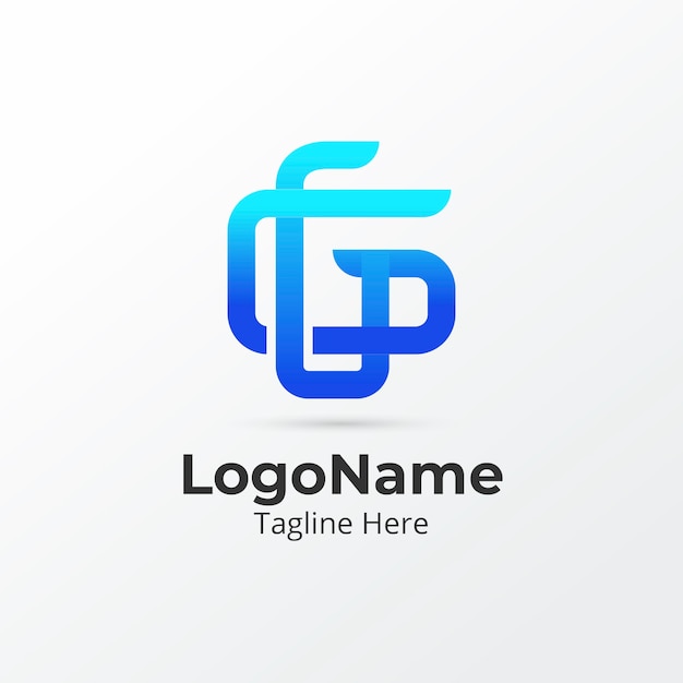 Free Vector professional gg logotype template