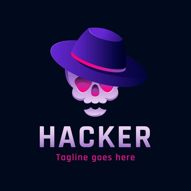 Professional hacker logo template