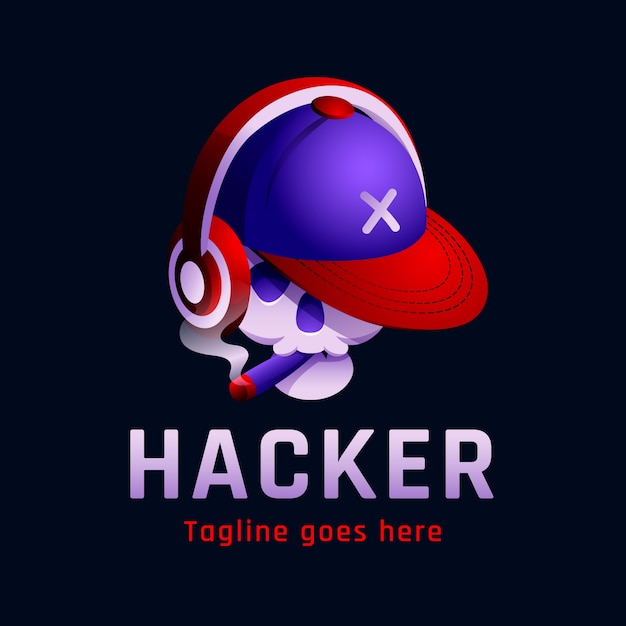 Free vector professional hacker logo template