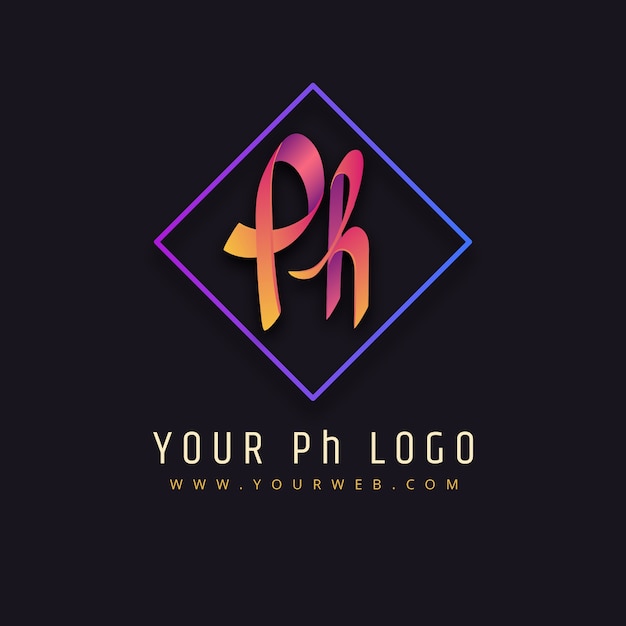 Free Vector professional hp logotype template