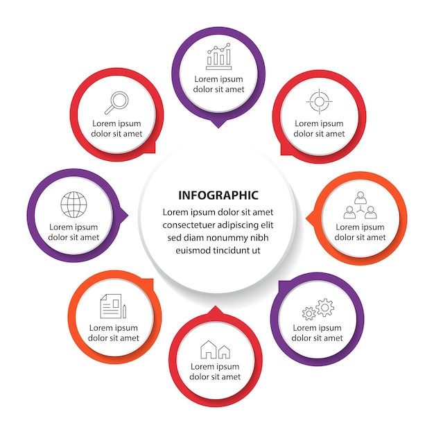 Professional infographic template Business graph design