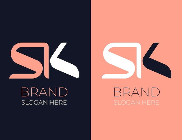 Free Vector professional ks logotype template