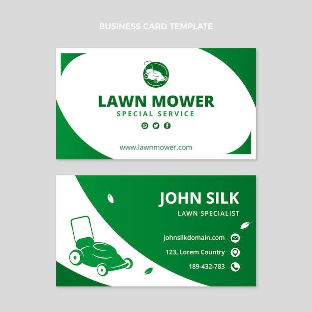 Free vector professional lawn care business card