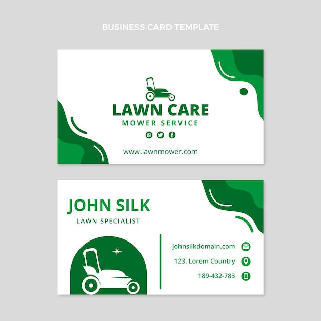 Professional lawn care business card