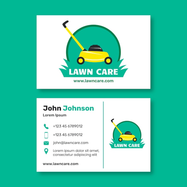 Professional lawn care business card