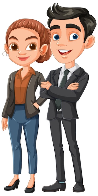 Free Vector professional man and woman illustration