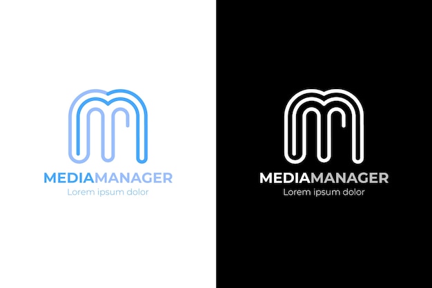 Free Vector professional mm logotype template