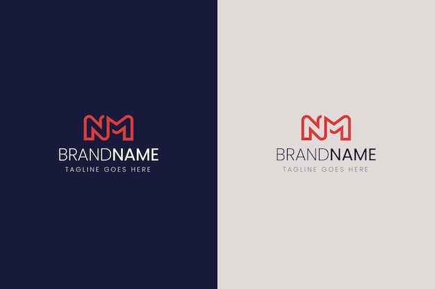 Free vector professional mn logotype template