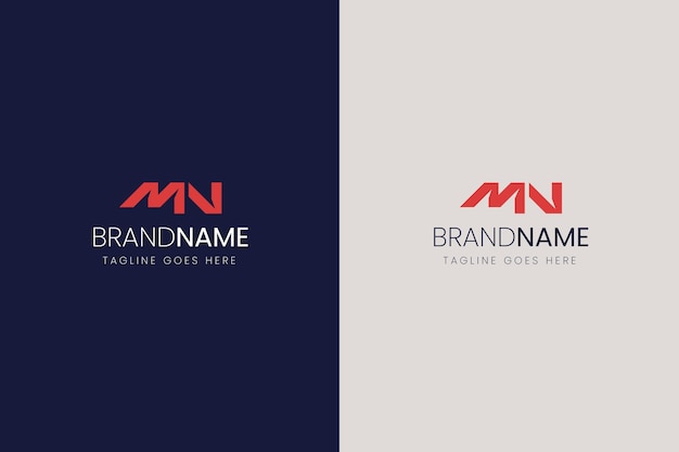 Free Vector professional mn logotype template