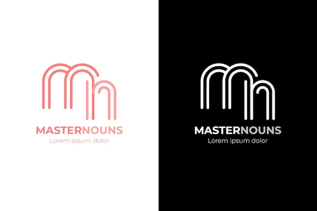 Free vector professional mn logotype template