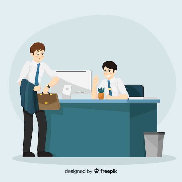 Free Vector professional office workers with flat design