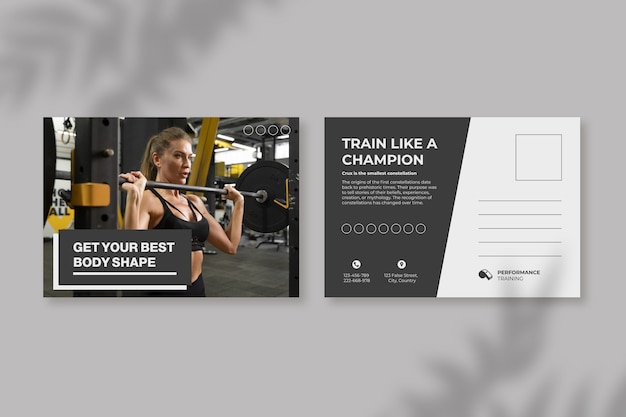 Professional performance personal trainer postcard