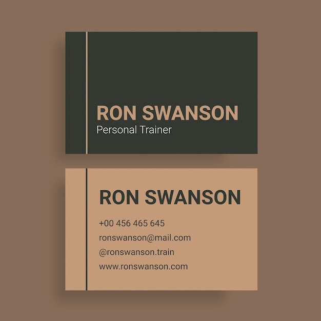 Professional personal trainer business card