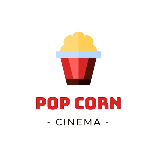 Professional popcorn cinema logo