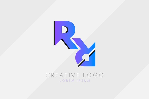 Free Vector professional rr logotype template